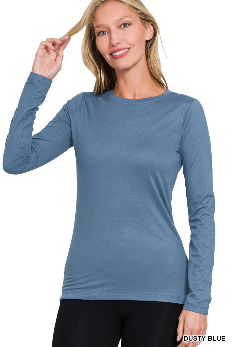 Zenana Microfiber Long Sleeve Tee