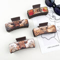 mildstyles - Western cowboy style cow head pattern PU leather Hair clips