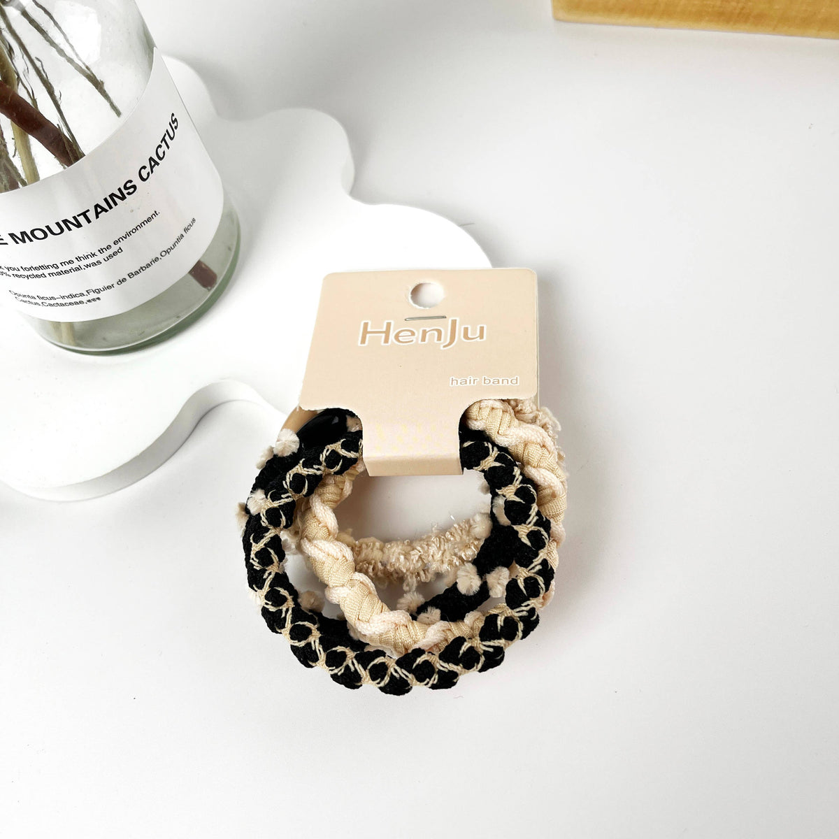 mildstyles - 4pcs of set braided high elastic hair ties