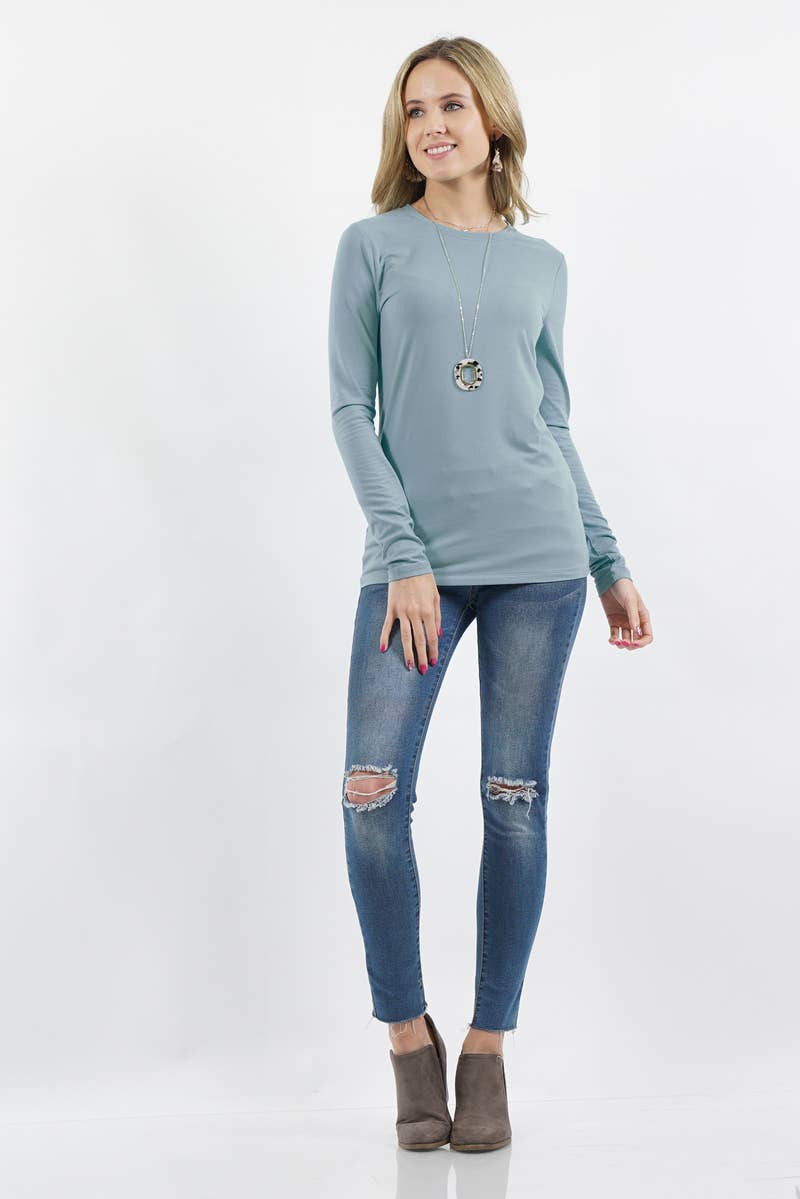 Zenana Microfiber Long Sleeve Tee