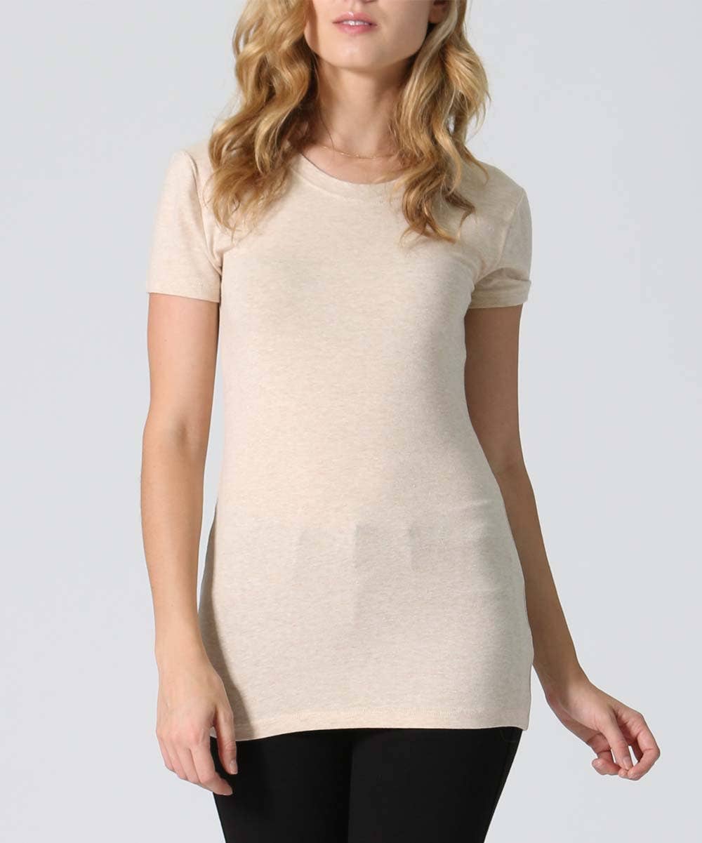 Zenana fitted Short Sleeve Crew Neck Cotton Tee