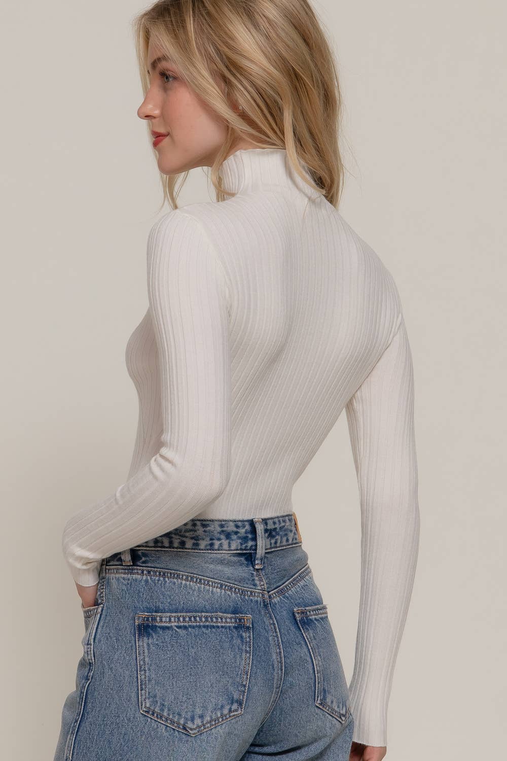 42POPS -  Long Sleeve Turtle Neck Sweater Bodysuit