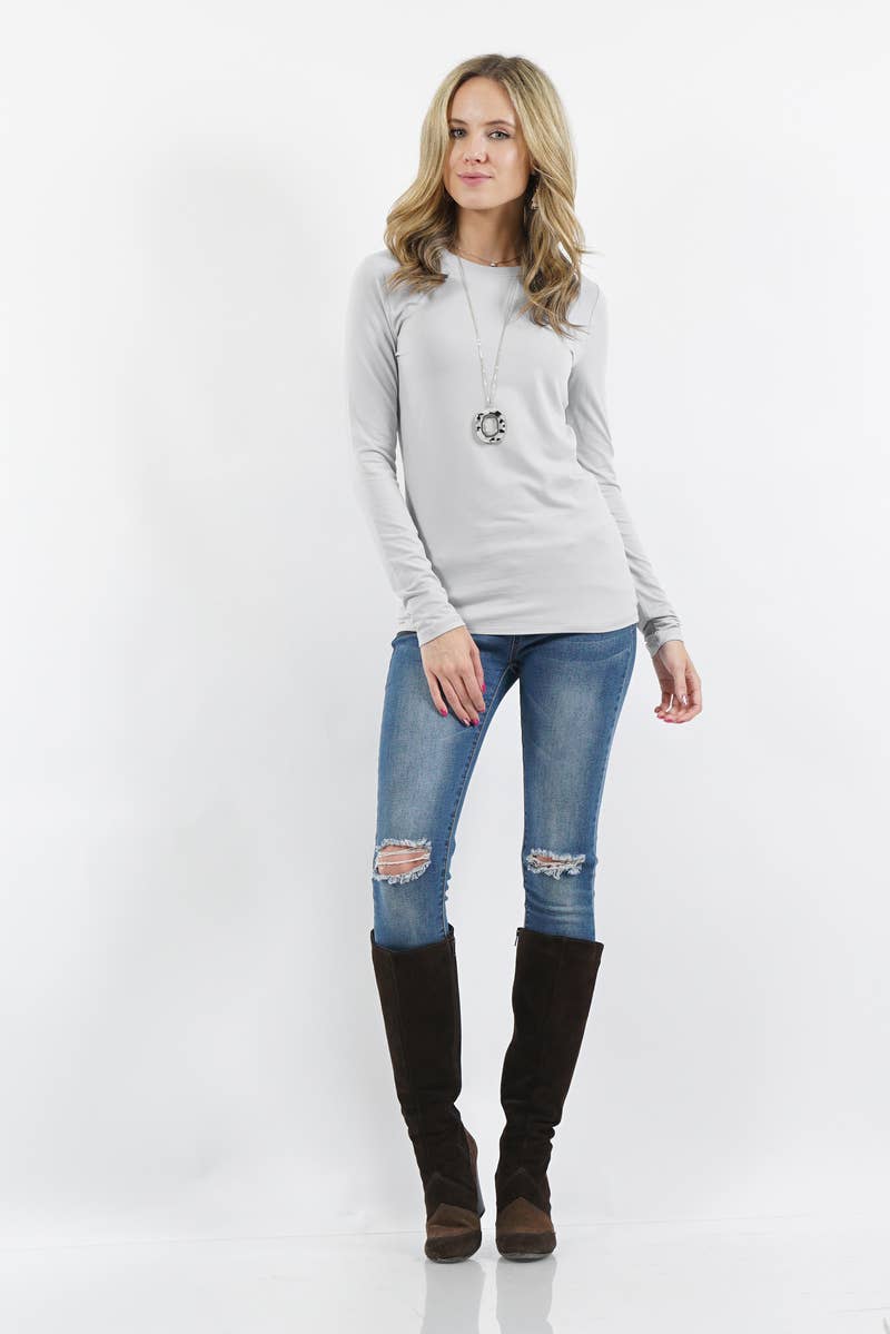 Zenana Microfiber Long Sleeve Tee