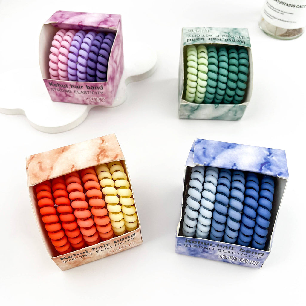mildstyles - Rainbow Coil Hair Tie Set – Colorful Fashion Elastics