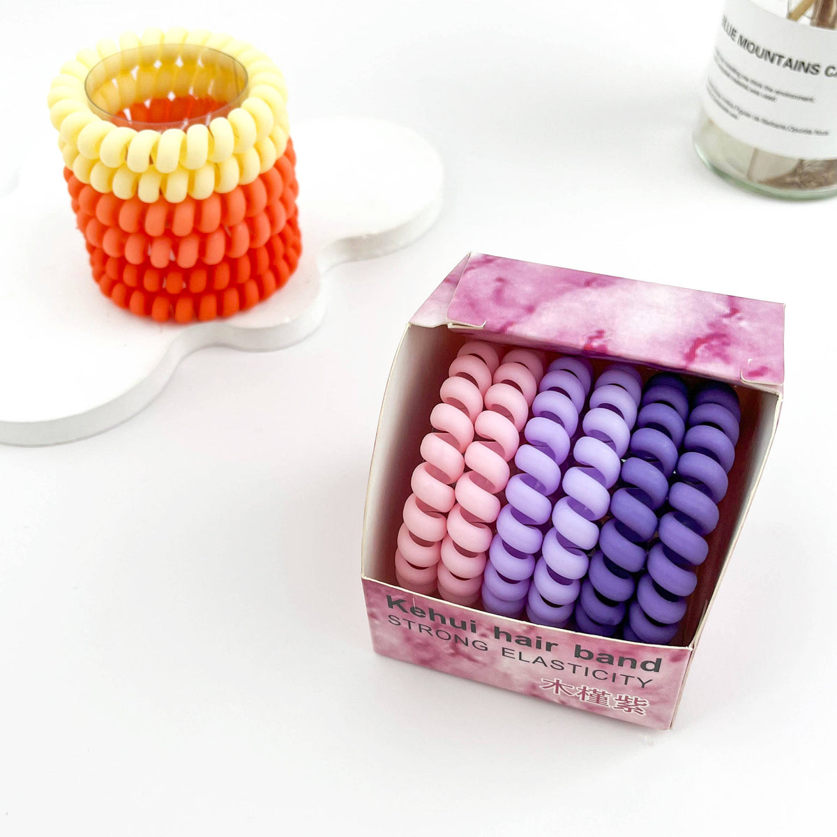 mildstyles - Rainbow Coil Hair Tie Set – Colorful Fashion Elastics