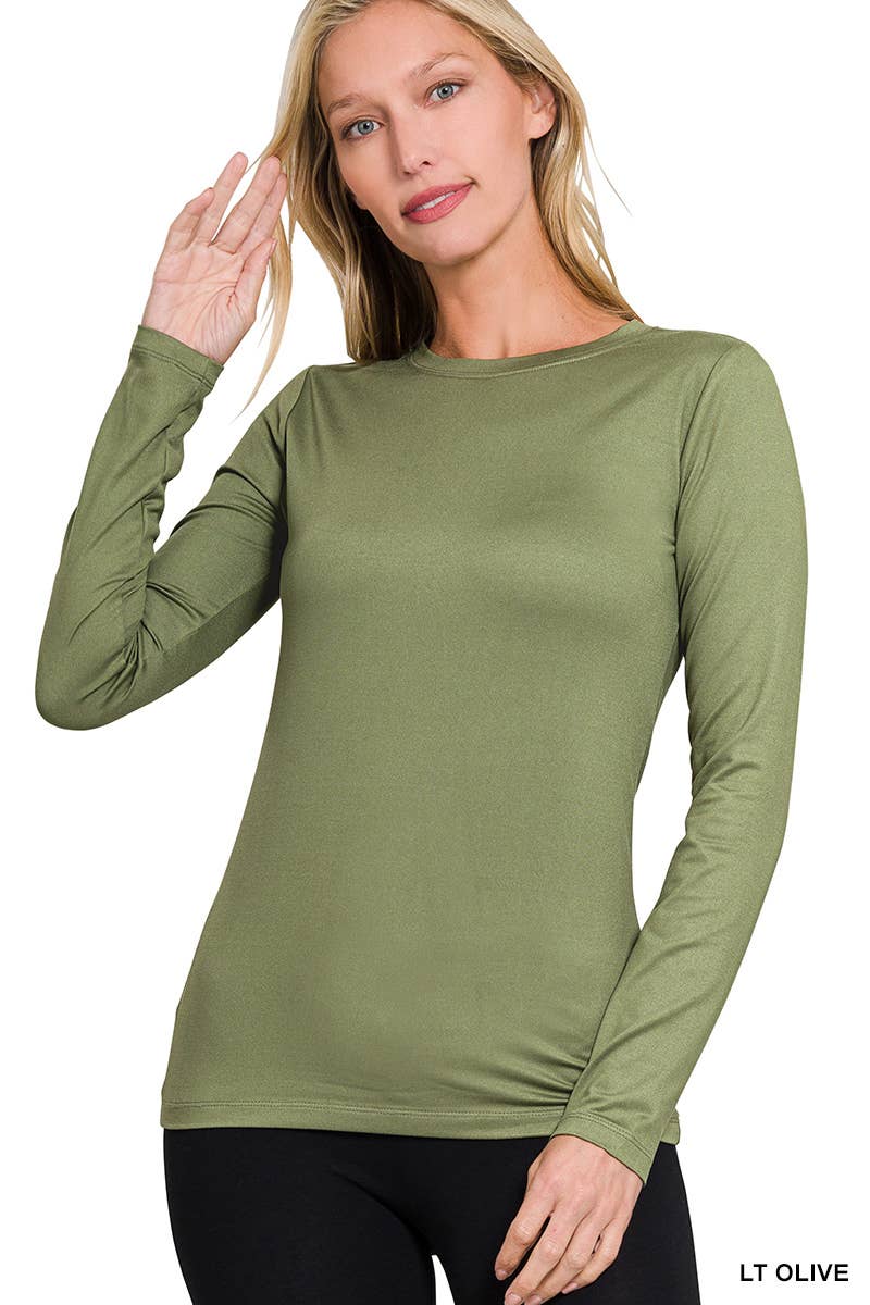 Zenana Microfiber Long Sleeve Tee