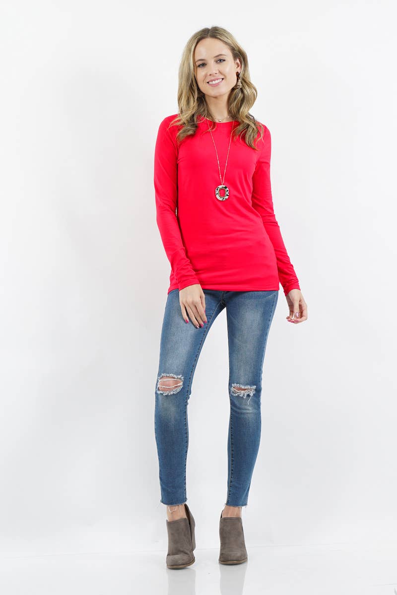 Zenana Microfiber Long Sleeve Tee