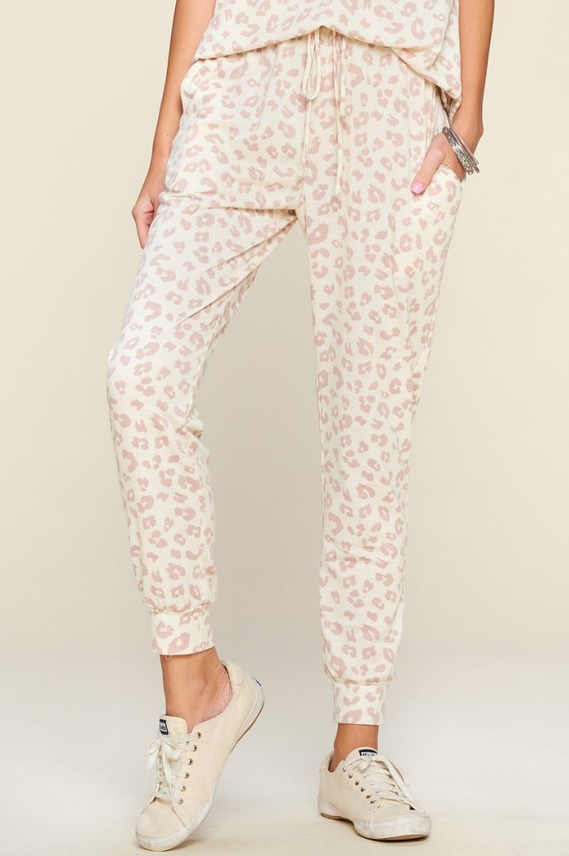 Leopard Print French Terry Jersey Joggers