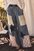 Oddi mixed fabric pants