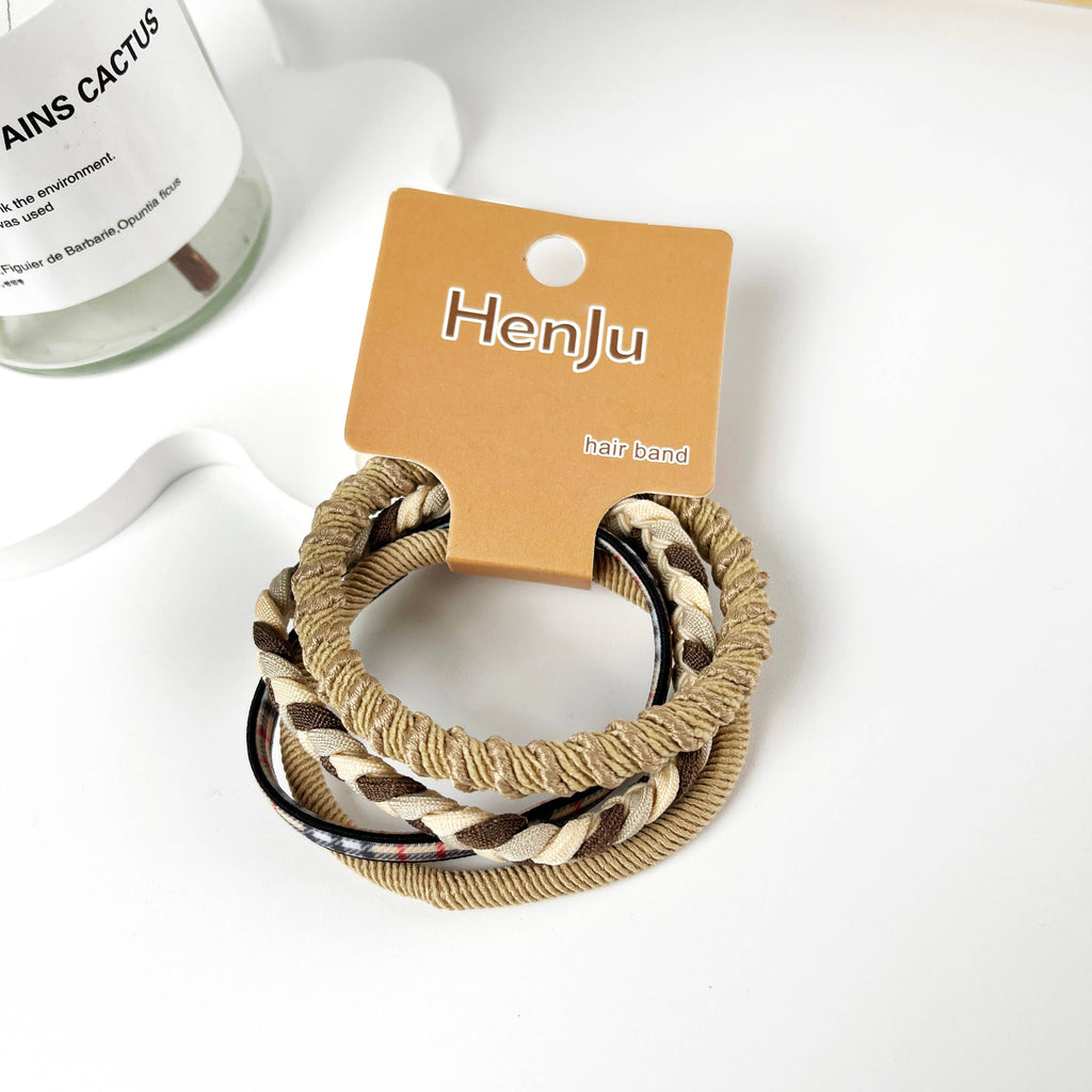 mildstyles - 4pcs of set braided high elastic hair ties