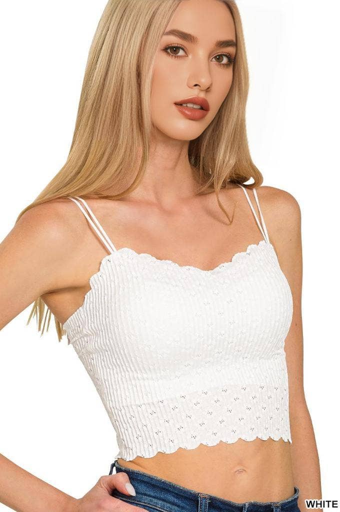 Zenana Seamless Lace Bralette With Bra Pads Zenana