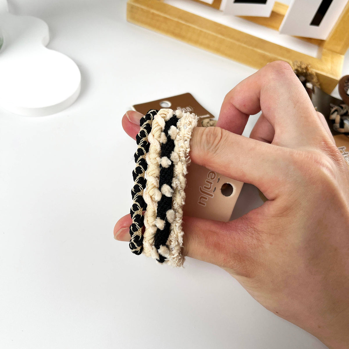 mildstyles - 4pcs of set braided high elastic hair ties