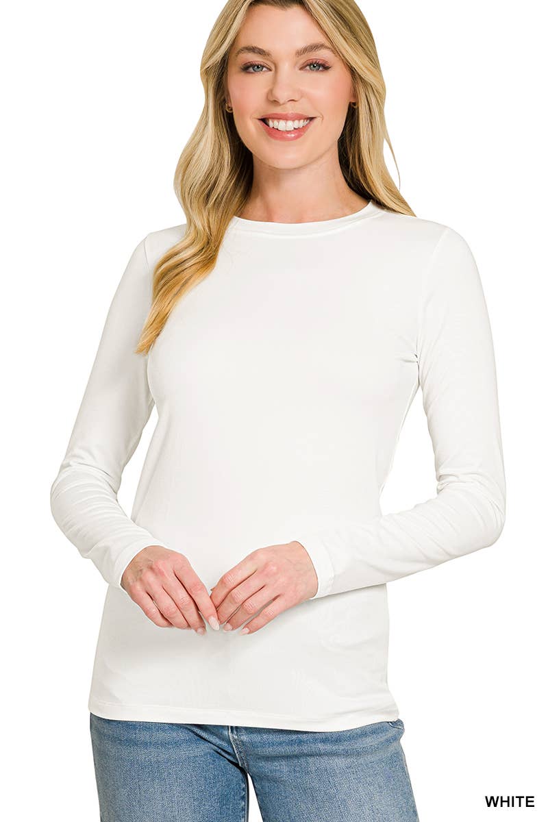 Zenana Microfiber Long Sleeve Tee