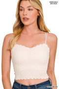 Zenana Seamless Lace Bralette With Bra Pads Zenana